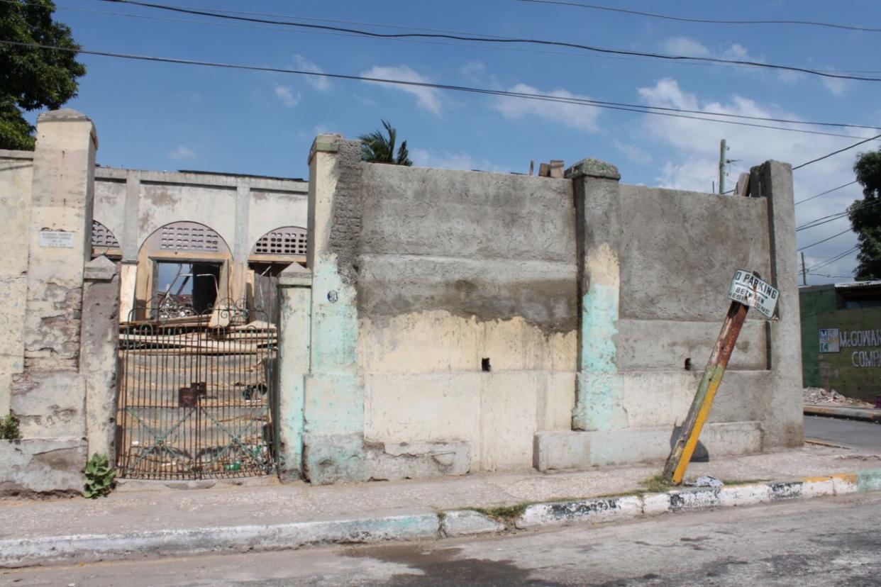 A downtown Kingston coffin workshop that was once the mighty Forester’s Hill dancehall. (Credit: Heather Augustyn)