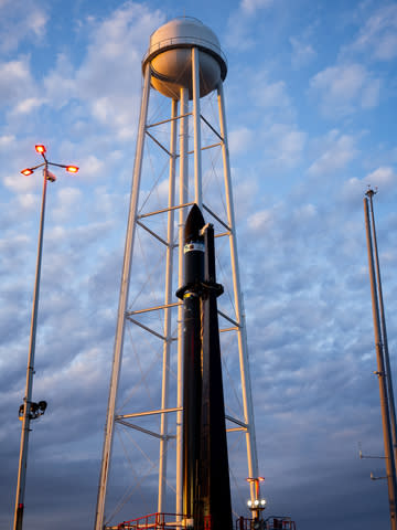 Electron at Launch Complex 2 at the Mid-Atlantic Regional Spaceport within NASA Wallops Flight Facility in Virginia. Image credit. Austin Adams