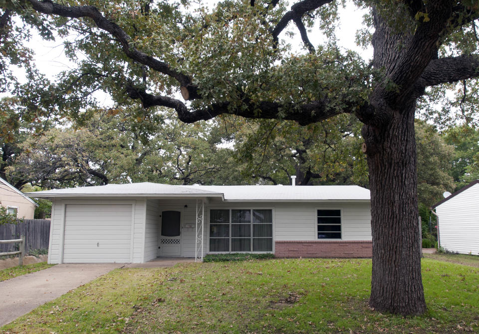 CORRECTS DATE OF MUSEUM OPENING TO NOV. 6 - This Oct. 29, 2013 photo shows the Ruth Paine House Museum, in Irving. The museum in the small, two-bedroom home that once belonged to Ruth Paine, who had befriended Lee Harvey Oswald’s wife Marina and let her live there with her two daughters, will open Wednesday, Nov. 6, 2013. (AP Photo/Rex C. Curry)