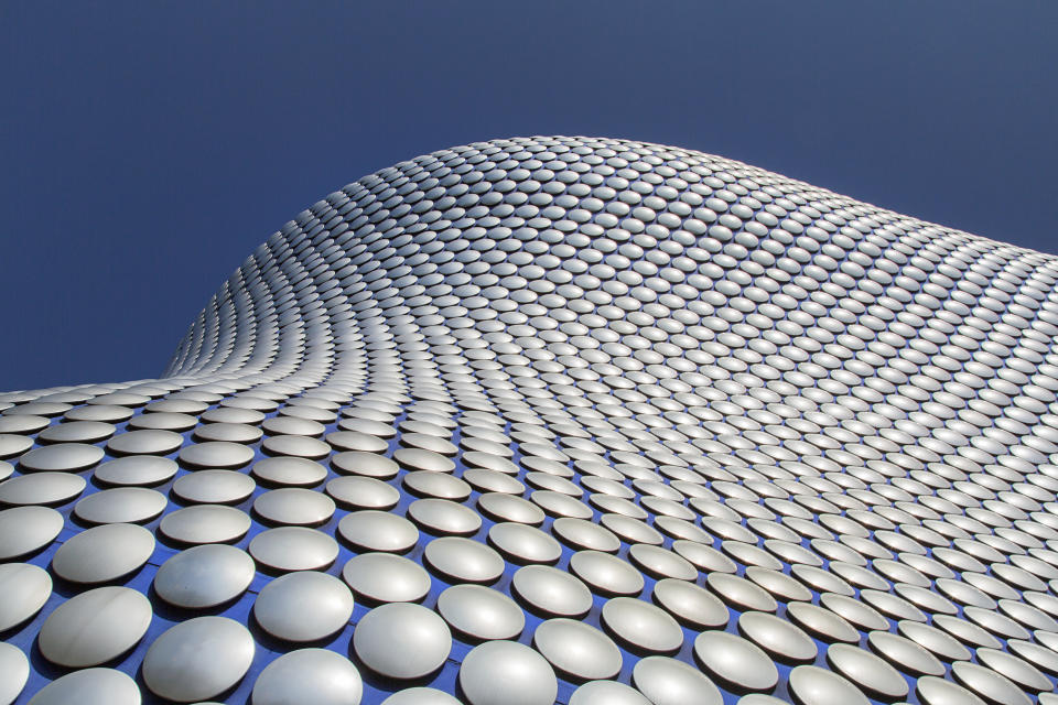 Birmingham, UK: June 29, 2018: Selfridges is one of Birmingham city's most distinctive and iconic landmarks. It is part of the Bullring Shopping Centre.
