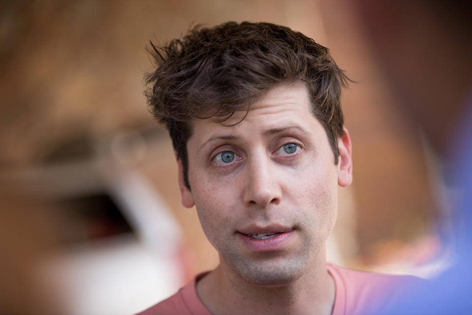 Worldcoin  SUN VALLEY, ID - JULY 11: Sam Altman, chief executive officer of Y Combinator, speaks to reporters on the first day of the annual Allen & Company Sun Valley Conference, July 11, 2017 in Sun Valley, Idaho. Every July, some of the world's most wealthy and powerful businesspeople from the media, finance, technology and political spheres converge at the Sun Valley Resort for the exclusive weeklong conference. (Photo by Drew Angerer/Getty Images)