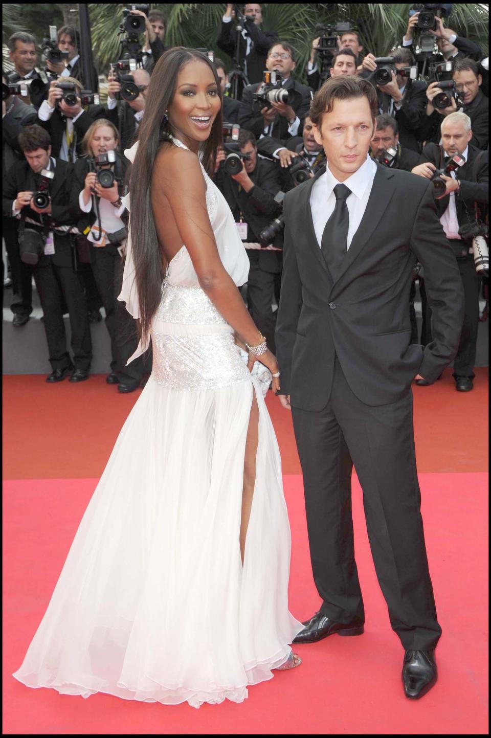 Naomi Campbell et Christophe Rocancourt lors du 61e Festival de Cannes