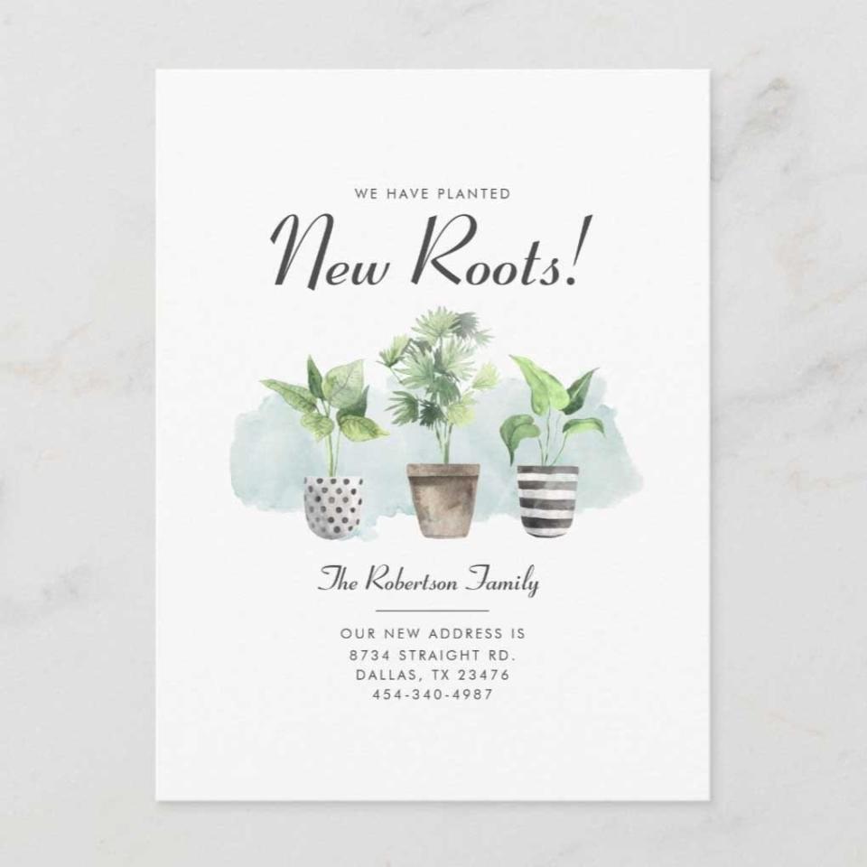 New Roots Moving Card