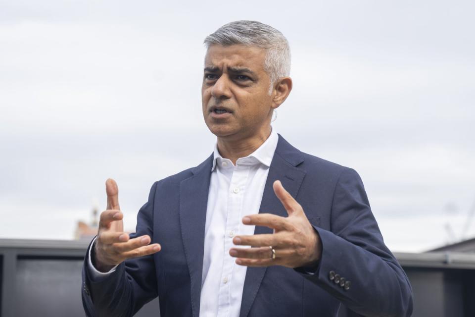 Sadiq Khan is seeking to acheive an historic third term as mayor (PA Wire)