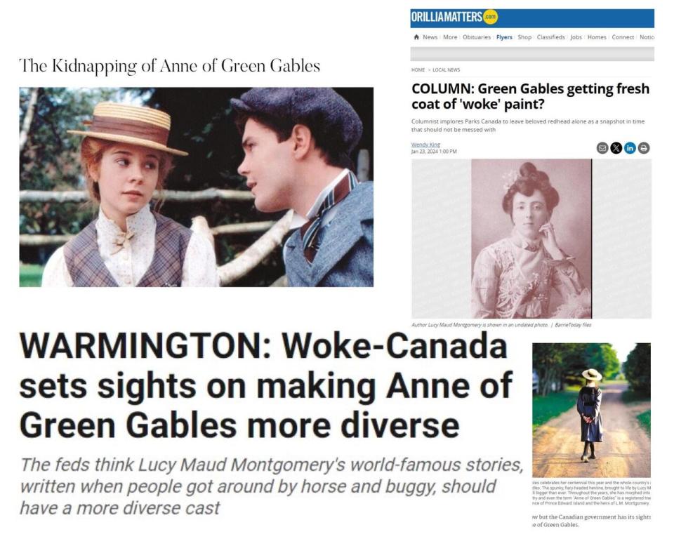 Commentators across Canada are describing the new approach as "woke Anne".  Some of the headlines include: "Woke-Canada sets sights on making Anne of Green Gables more diverse", "Green Gables getting fresh coat of 'woke' paint", and "The Kidnapping of Anne of Green Gables". 