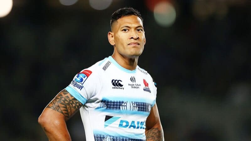 Israel Folau during his playing days with the Waratahs. 