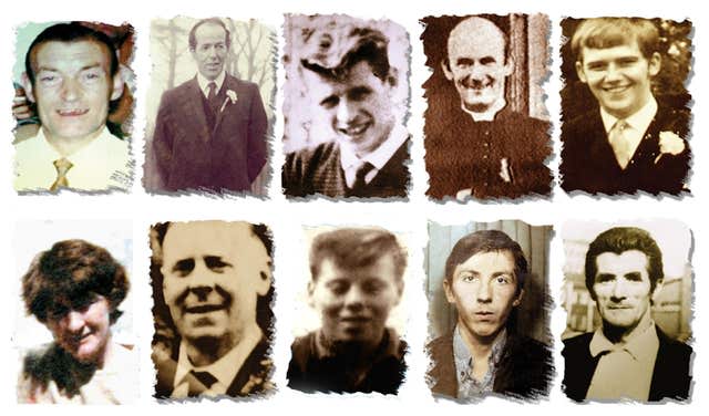 Innocent victims of the Ballymurphy killings (Ballymurphy Massacre Committee/PA)
