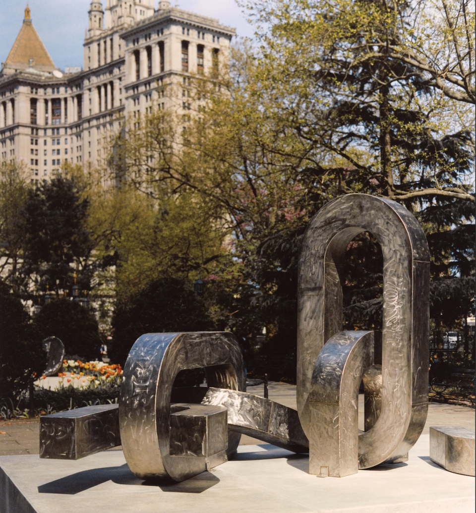 As pictured: The Public Art Fund’s “Melvin Edwards: Brighter Days,” on view in City Hall Park.