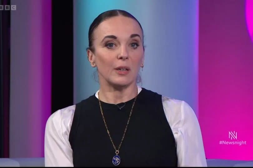 Amanda Abbington on Newsnight