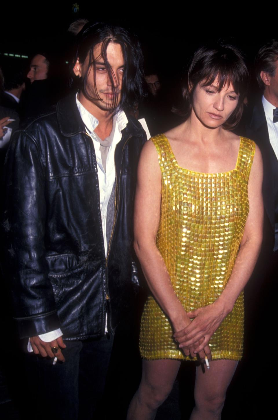 Ellen Barkin and Johnny Depp