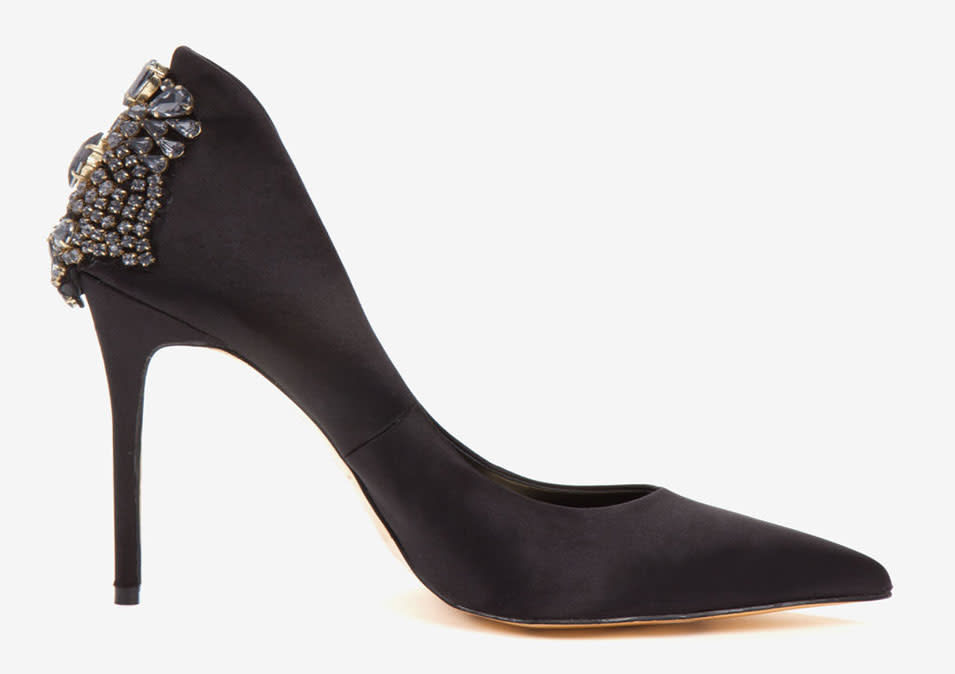 <p>Ted Baker Mien Embellished Court Shoes, $250, <a rel="nofollow noopener" href="http://www.tedbaker.com/us/Womens/Shoes/MIEON-Embellished-court-shoes-Black/p/120065-00-BLACK" target="_blank" data-ylk="slk:tedbaker.com;elm:context_link;itc:0;sec:content-canvas" class="link ">tedbaker.com</a></p>