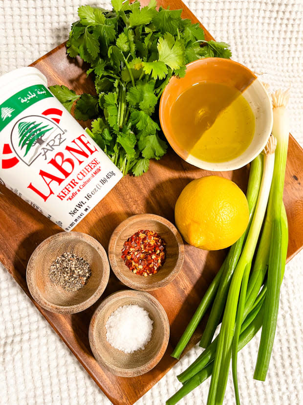 Ingredients for Sizzling Scallion Dip<p>Courtesy of Jessica Wrubel</p>