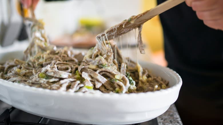 buckwheat noodles with cheese