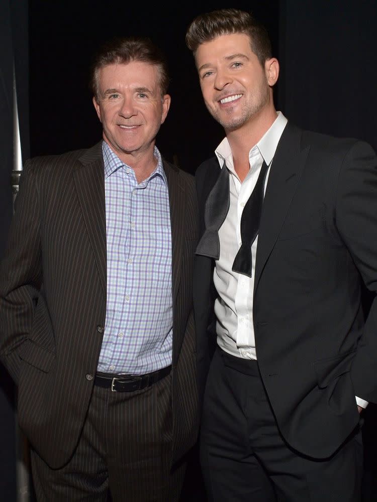 Alan Thicke (left) and Robin Thicke