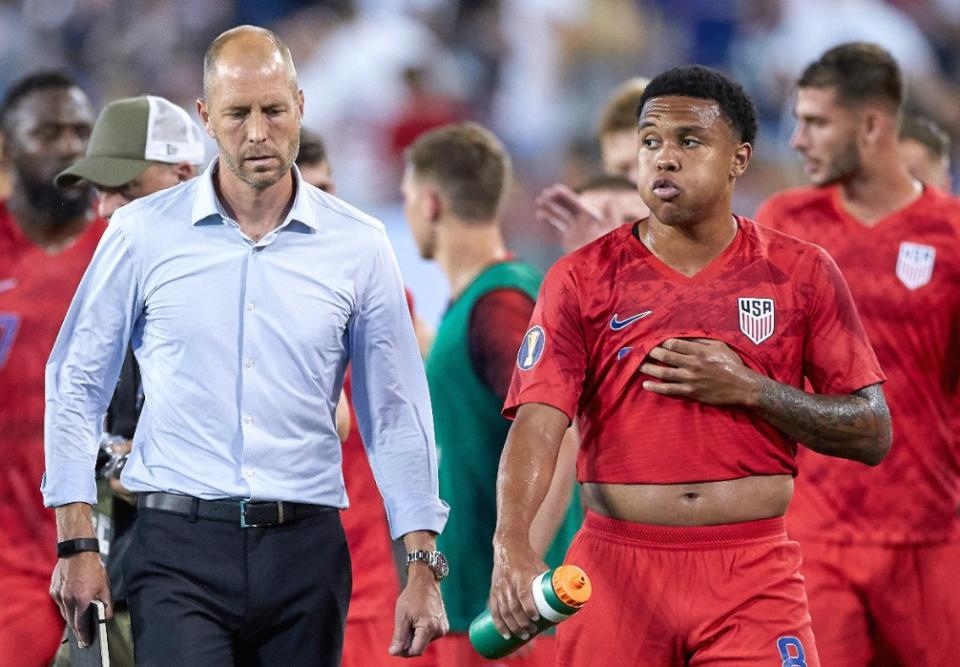 Weston McKennie has noted similarities in how Schalke and USMNT manager Gregg Berhalter run training. (Photo by Robin Alam/Icon Sportswire via Getty Images). (Getty