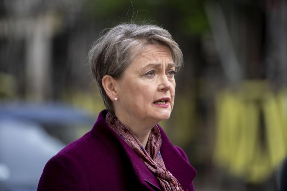 Shadow home secretary Yvette Cooper (Jeff Moore/PA) (PA Wire)