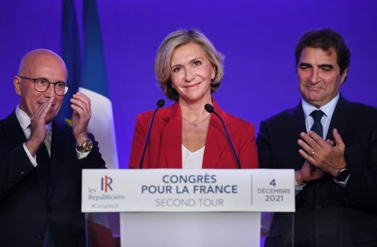 La candidate LR pour l'élection présidentielle 2022, Valérie Pécresse, le 4 décembre 2021 à Paris - Anne-Christine POUJOULAT © 2019 AFP