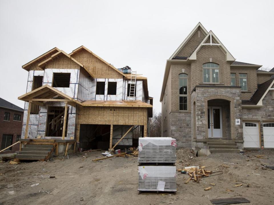  Homes under construction in Ontario. CMHC says the private sector must step up to address housing affordability.