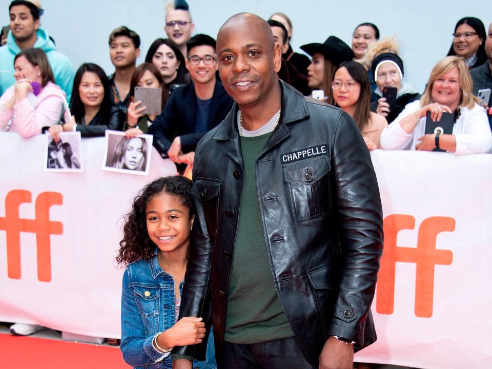 Dave Chappelle and his daughter Sonal Chappelle attend the premiere of A Star is Born during the Toronto International Film Festival, on September 9, 2018, in Toronto, Ontario, Canada