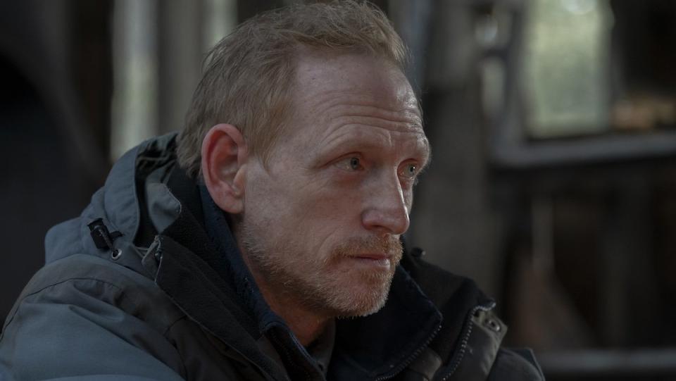 a head shot of Scott Shepherd as David on The Last of Us