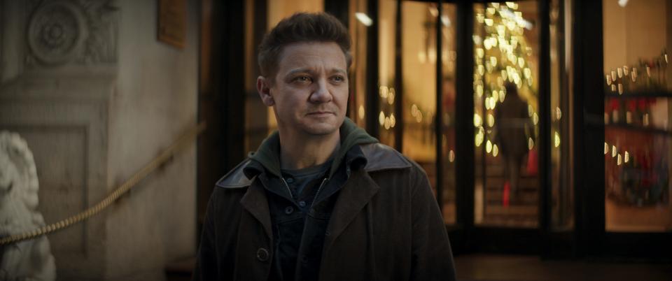 Clint Barton (Jeremy Renner) is uncomfortable with the fame from saving the world in "Hawkeye."