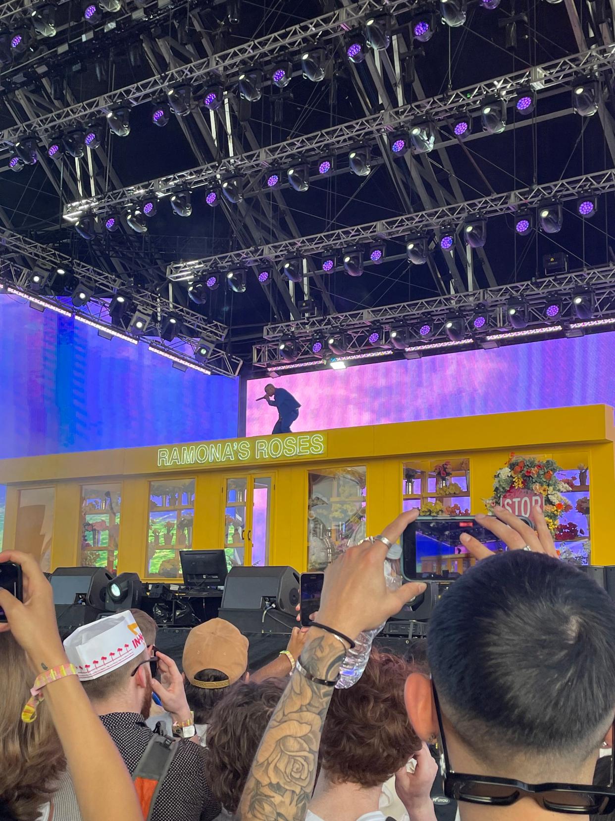 Long Beach rapper Vince Staples performs during the Coachella Valley Music and Arts Festival on April 17, 2022.