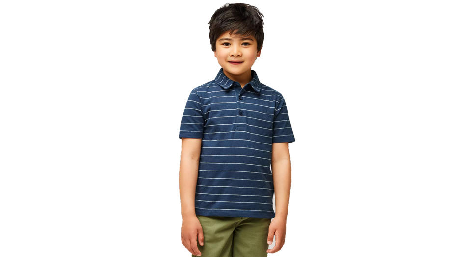 Kids' Stripe Short Sleeve Polo Shirt (John Lewis & Partners)