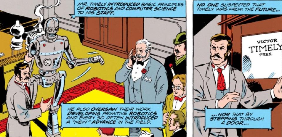 Victor Timely arrives in 1901 America in Avengers Annual #21.