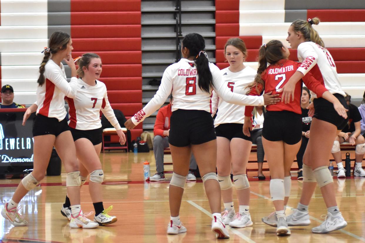 The Coldwater Cardinal Varsity volleyball team took a five set marathon over Northwest; JV Cardinals fell, Freshman took win