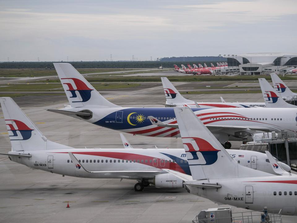 Malaysia Airlines planes at Kuala Lumpur International Airport