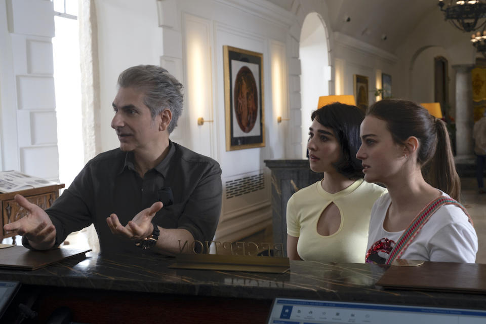 Michael Imperioli, Simona Tabasco, and Beatrice Grannò in “The White Lotus” - Credit: Courtesy of HBO