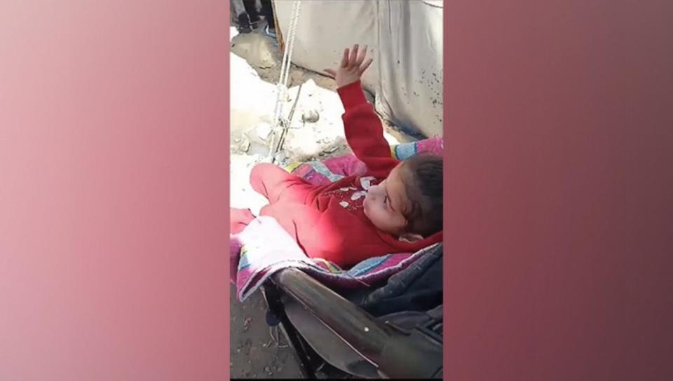 PHOTO: Julia Abu Zaiter, a Gaza girl with a disease called Alternating hemiplegia of childhood able to enjoy music at a children's event after receiving life-saving medicine. (Amjad Abu Zaiter )