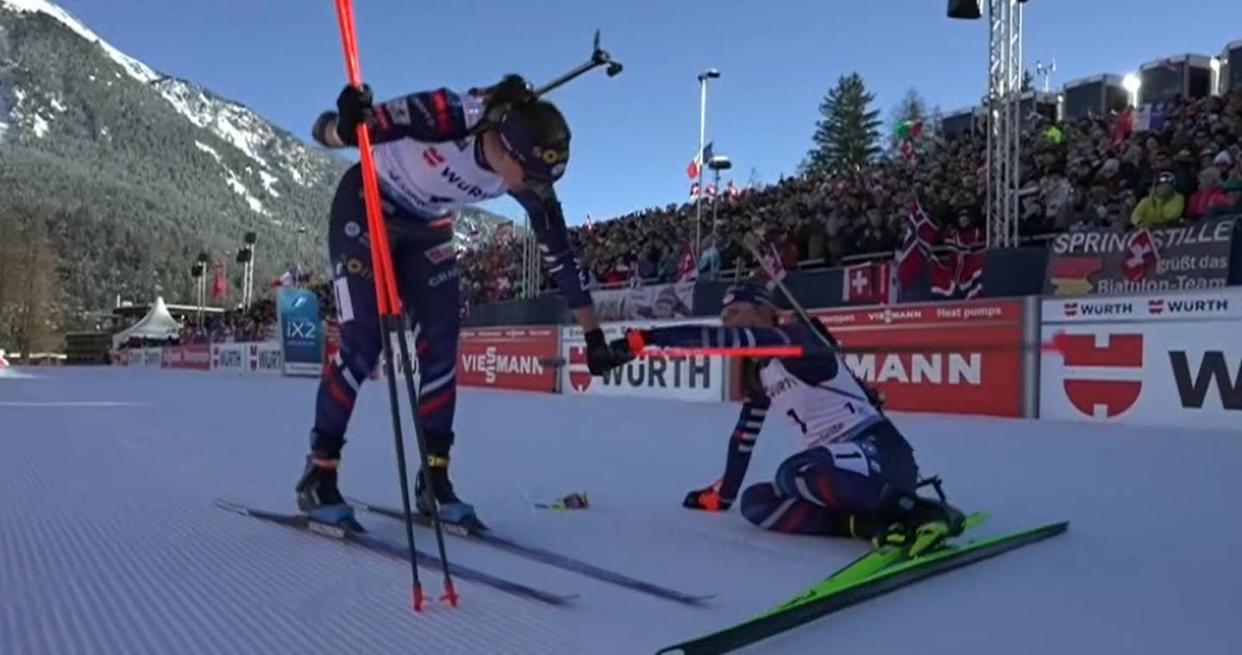 Pikanter Biathlon-Moment: Wie aufrichtig war diese Geste?