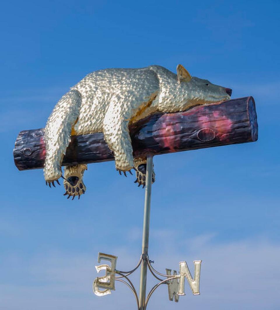 Anthony Holand’s custom weathervanes vary in size. They can be up to four feet wide.