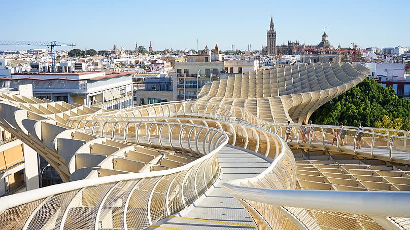 A view of Seville from the Metropol Parasol Building.