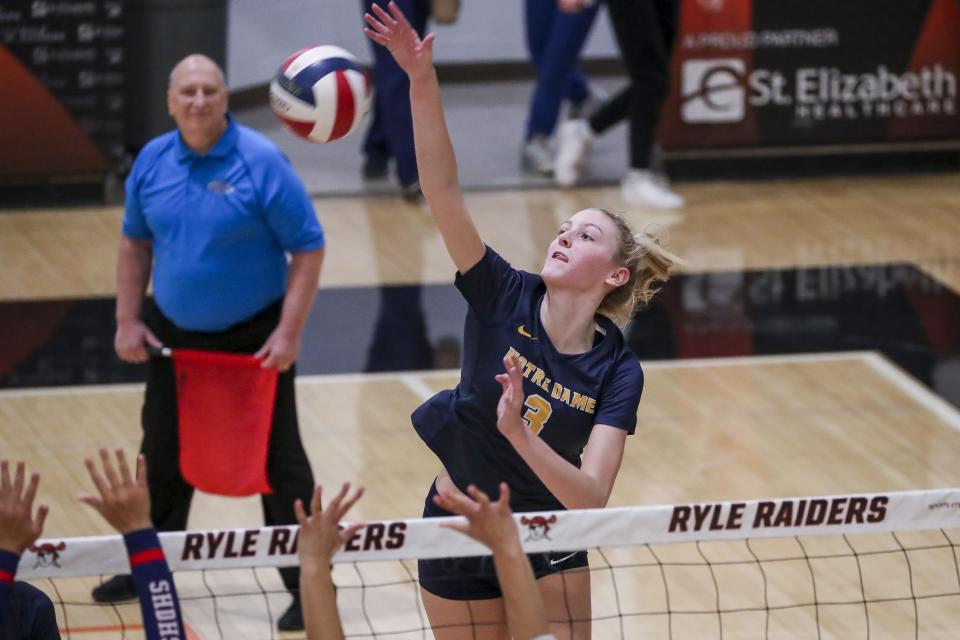 Sydney Nolan led Notre Dame to the state volleyball championship.