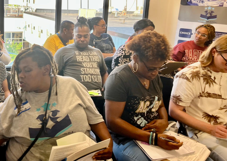 Parents are learning more about how to track their children’s progress in reading at Nashville Propel’s summer literacy institute. (Nashville Propel)