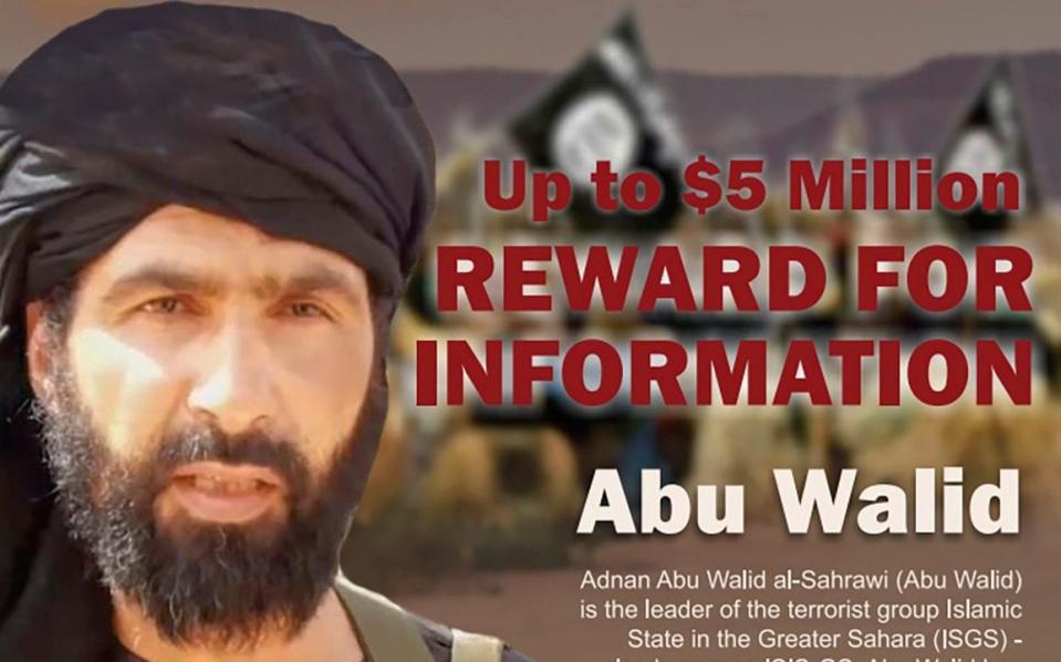A wanted posted of Adnan Abu Walid al-Sahrawi, the leader of Islamic State in the Greater Sahara. - Rewards For Justice 