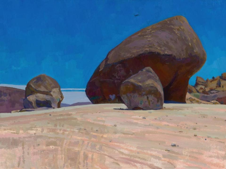 See this painting and more at the exhibit "The Painted Desert: A Century of Land and Light" at the Walter N. Marks Center for the Arts at College of the Desert in Palm Desert, Calif.