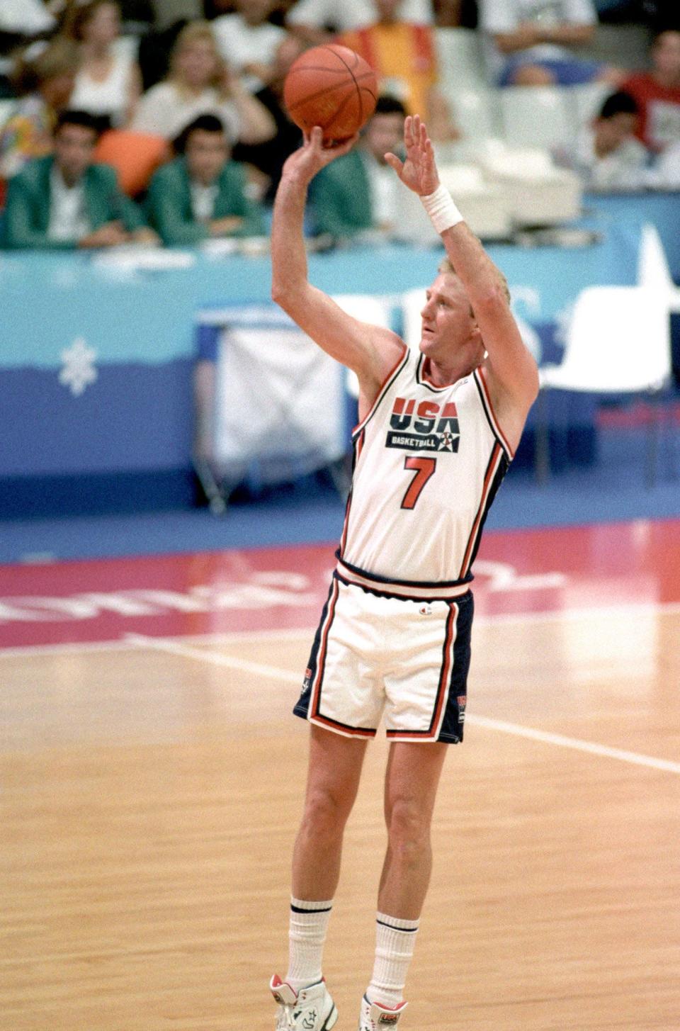 Larry Bird as a member of the Dream Team.