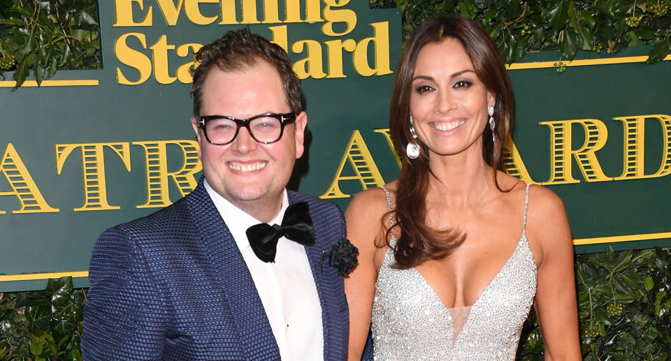 Alan Carr and Melanie Sykes attend the London Evening Standard Theatre Awards at the Theatre Royal on December 3, 2017 in London, England. (Photo by Stuart C. Wilson/Getty Images)