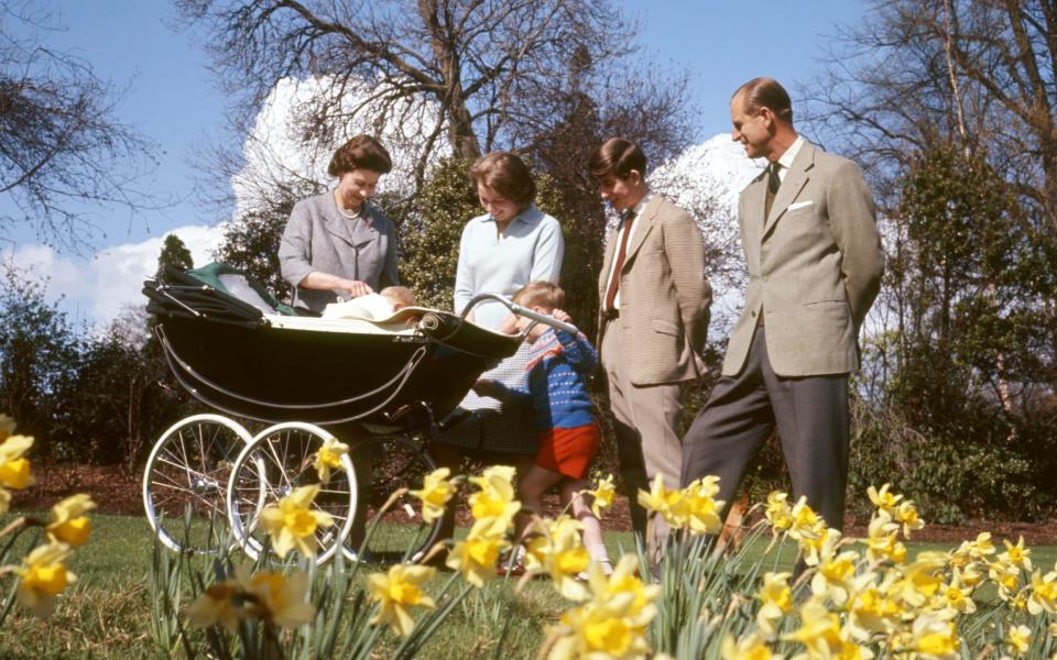 The Royal Family in the gardens of Frogmore House, Windsor, Berkshire, as they celebrate the Queen's 39th birthday in 1965 - PA 