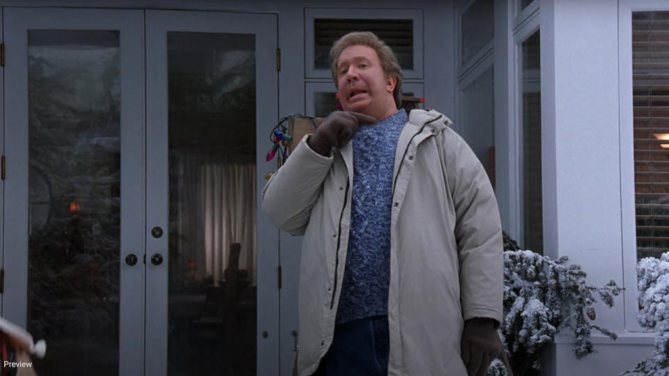 Tim Allen gesturing uncomfortably in The Santa Clause 2.