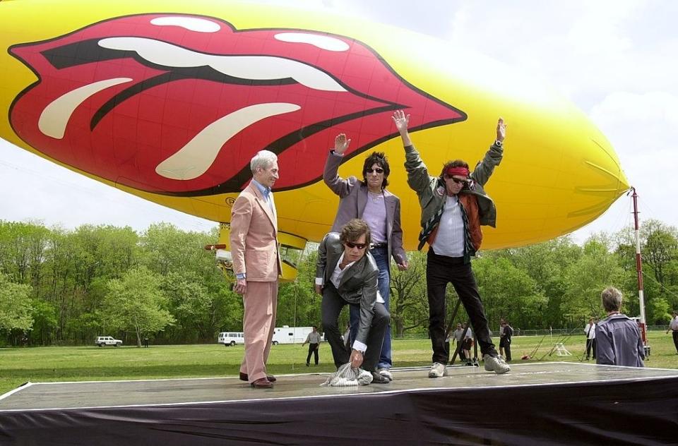 Oh, it's nothing, just the Rolling Stones with their tongue blimp in May 2002