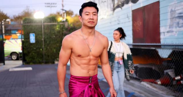 Marvel Star Simu Liu Shows Off His Toned Abs on Tiffany & Co. Red