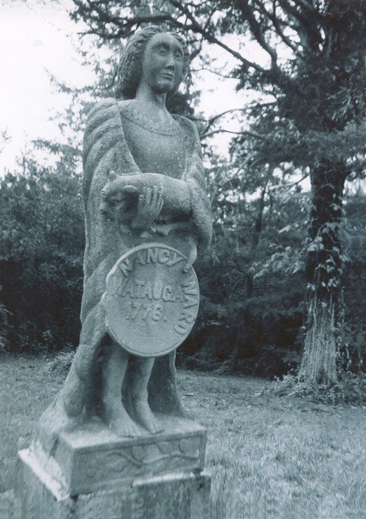 The Nancy Ward statue.