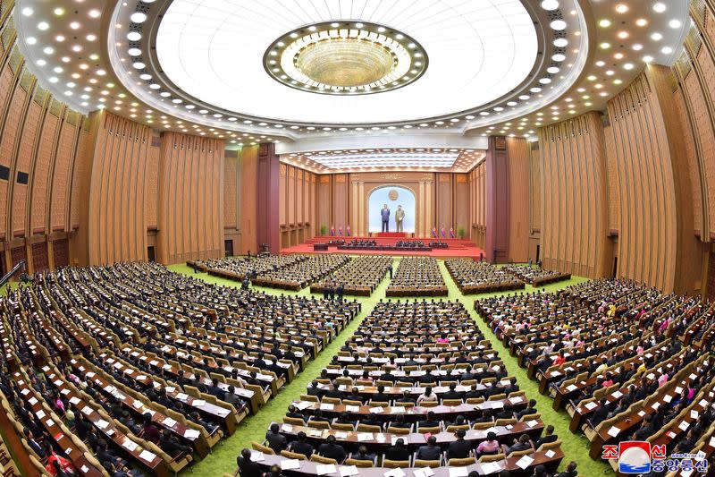 First-day Sitting of 7th Session of 14th SPA of DPRK held in Pyongyang