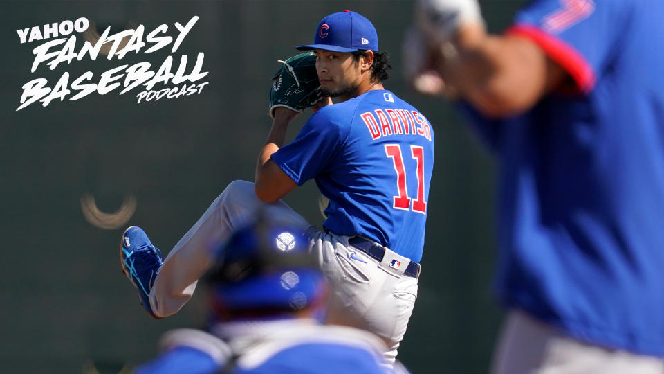 Chicago Cubs pitcher Yu Darvish is among the pitchers discussed on the latest Yahoo Fantasy Baseball Podcast. (Photo by Masterpress/Getty Images)