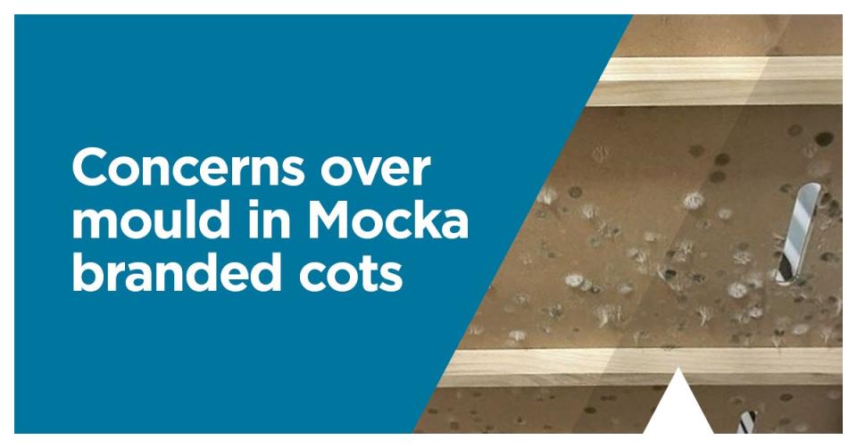 Customers have found mould on the base of their Mocka cots. Source: ACCC/Facebook