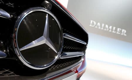 The Mercedes-Benz logo is seen before the company's annual news conference in Stuttgart, Germany, in this file picture taken February 4, 2016. REUTERS/Michaela Rehle/Files